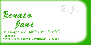 renato jani business card